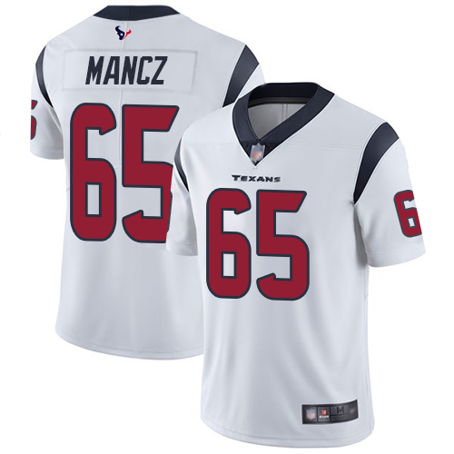 Houston Texans Limited White Men Greg Mancz Road Jersey NFL Football #65 Vapor Untouchable